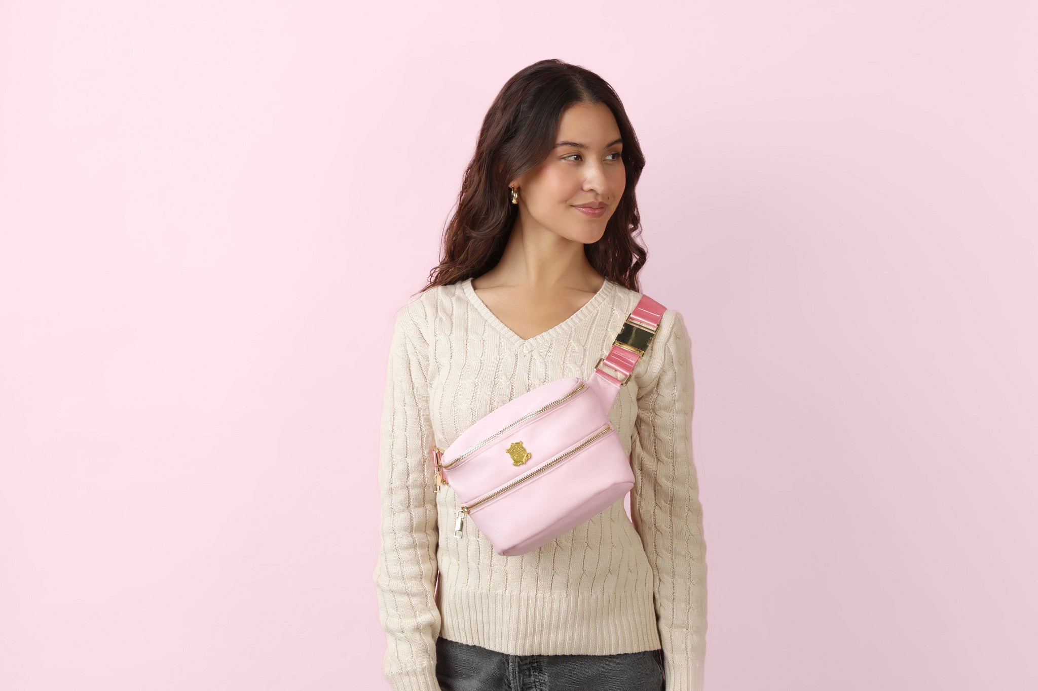 Iconic Baddie Belt Bag — Strawberry Milk Pink