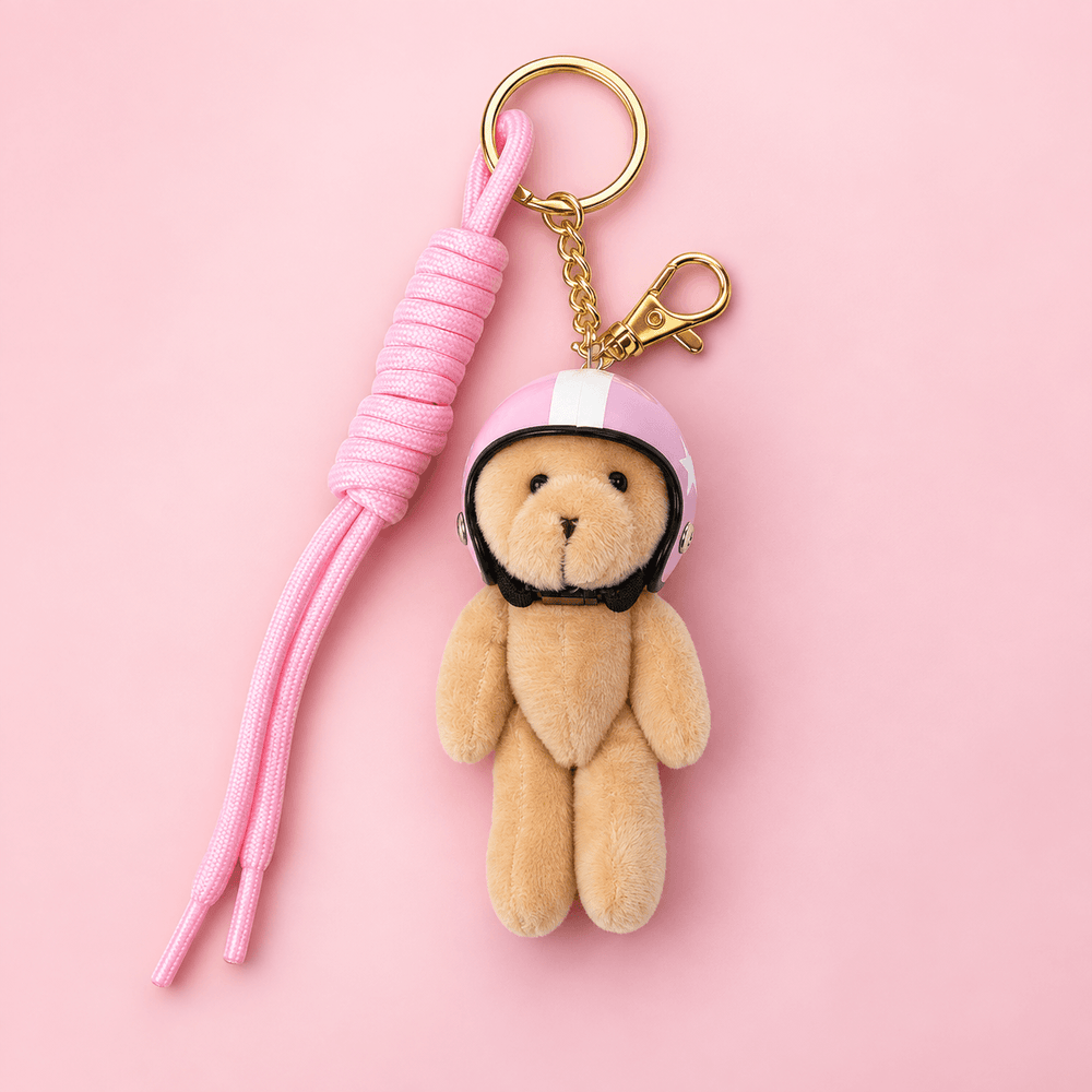Pink Bear Keychain Charm 💖🐻