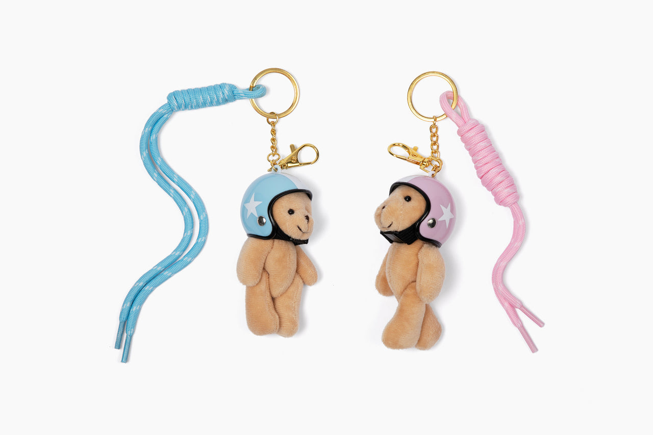 Pink & Blue Bear Keychain Charm  🎀