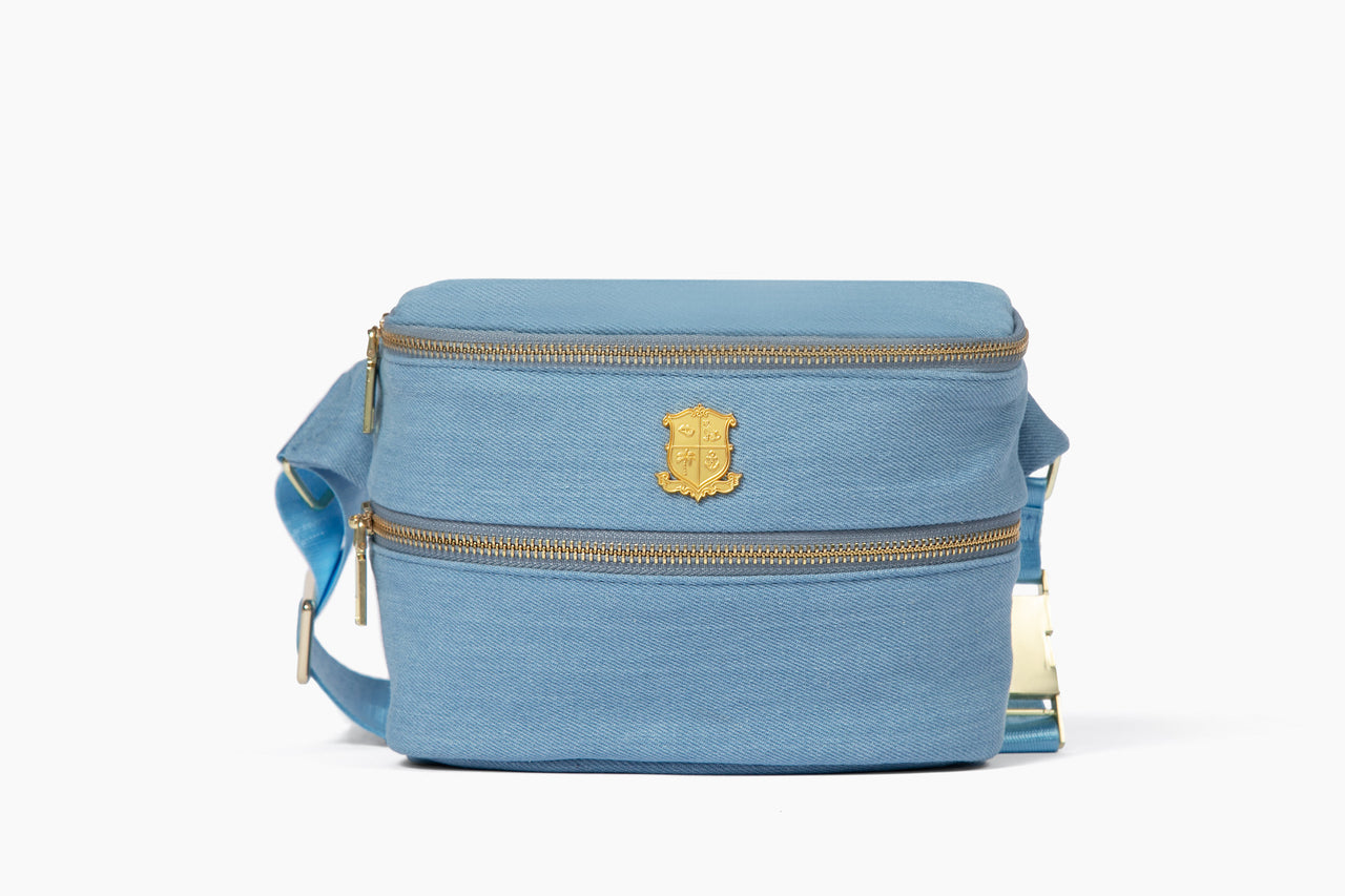 Light Blue Jean Belt Bag