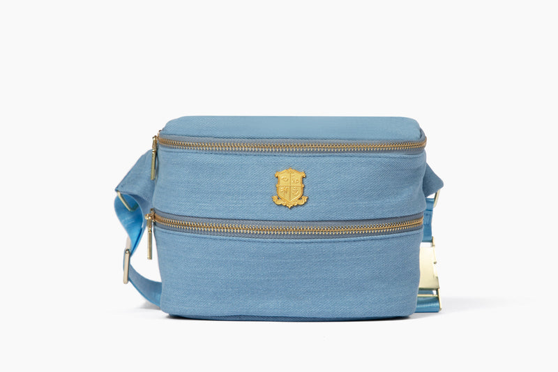 Light Blue Jean Belt Bag